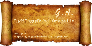 Gyöngyösi Arabella névjegykártya